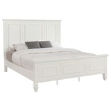 Sandy Beach Cream White 63-inch California King Panel Bed - Ornate Home