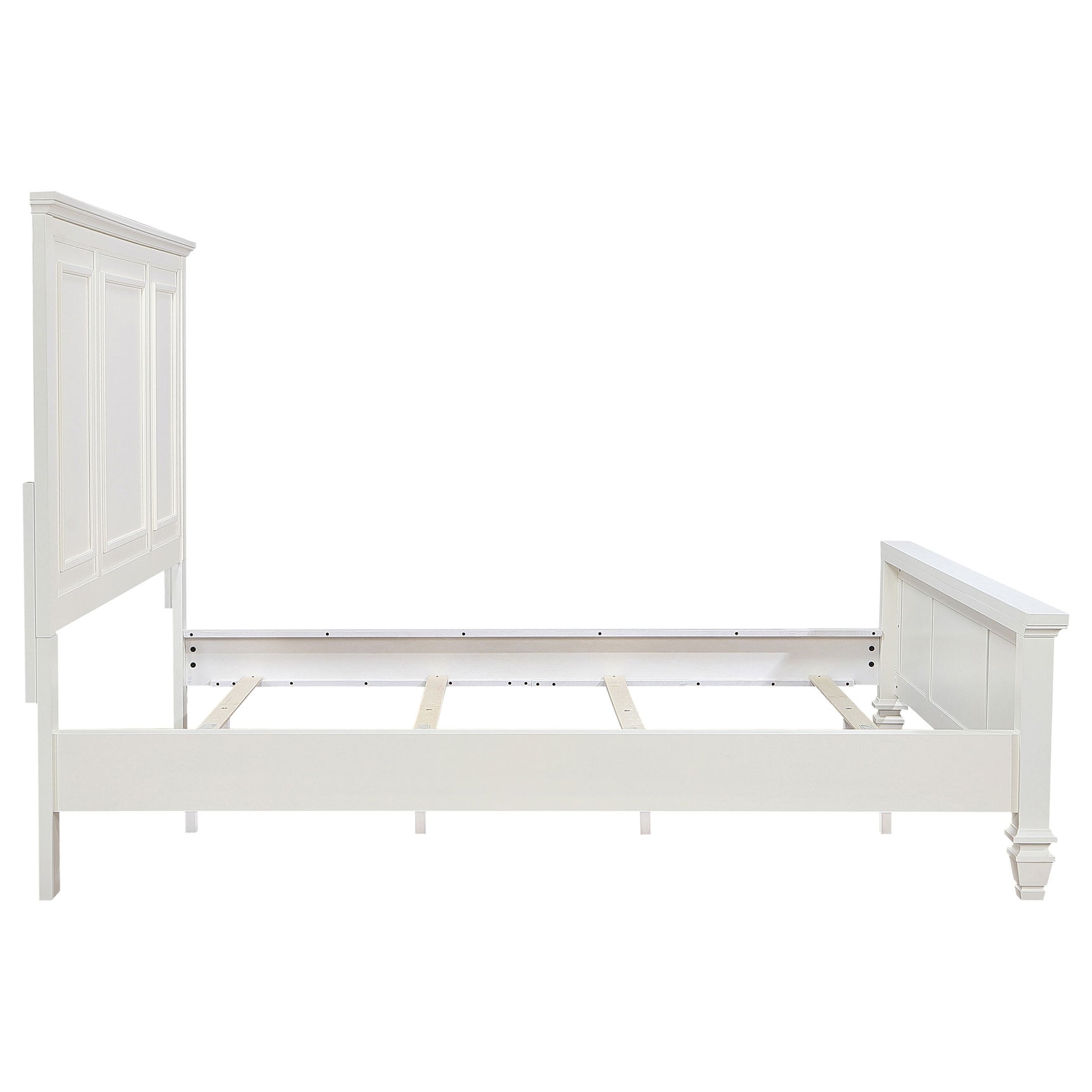 Sandy Beach Cream White 63-inch California King Panel Bed - Ornate Home