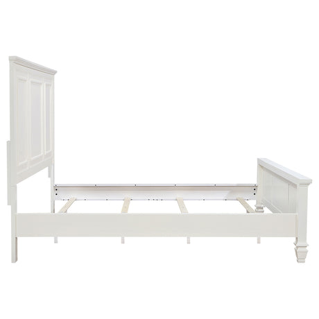 Sandy Beach Cream White 63-inch California King Panel Bed - Ornate Home