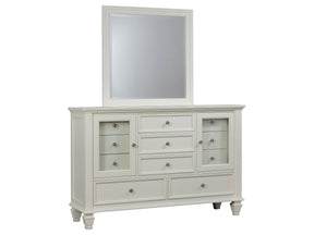 Sandy Beach Cream White Dresser and Mirror - Ornate Home
