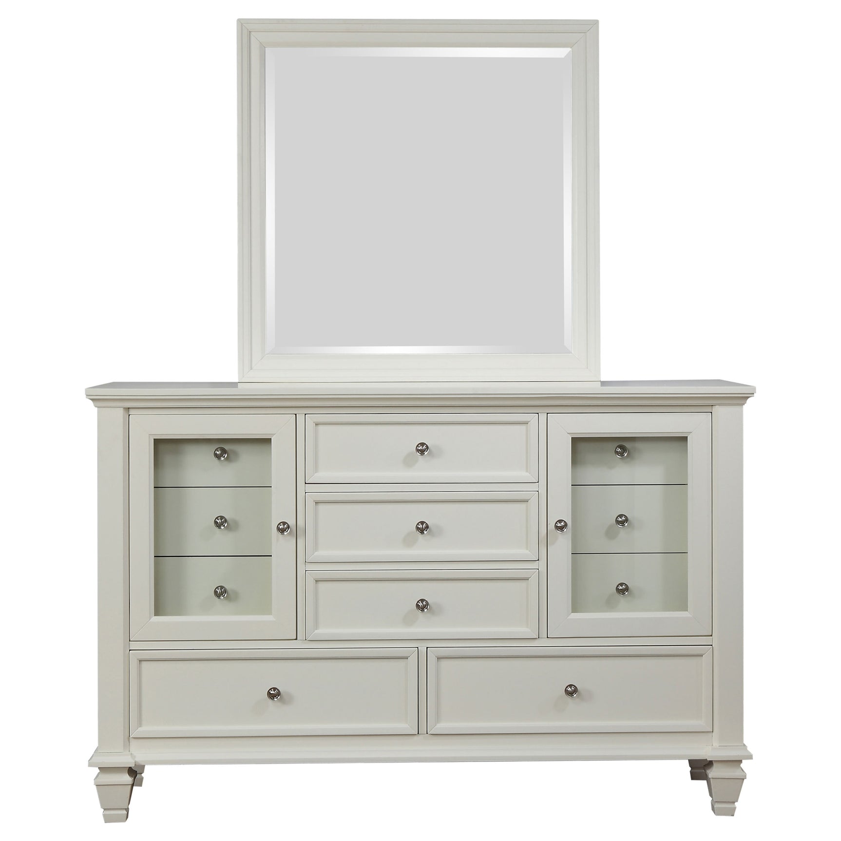 Sandy Beach Cream White Dresser and Mirror - Ornate Home