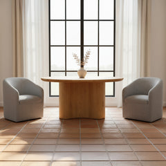 Sandy Grey Rolling Dining Chair - Ornate Home
