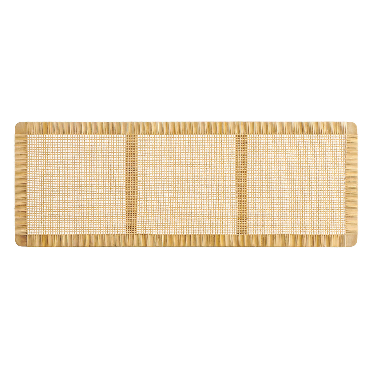 Sandy Natural Wall Mounted Wood and Rattan King Size Headboard - Ornate Home