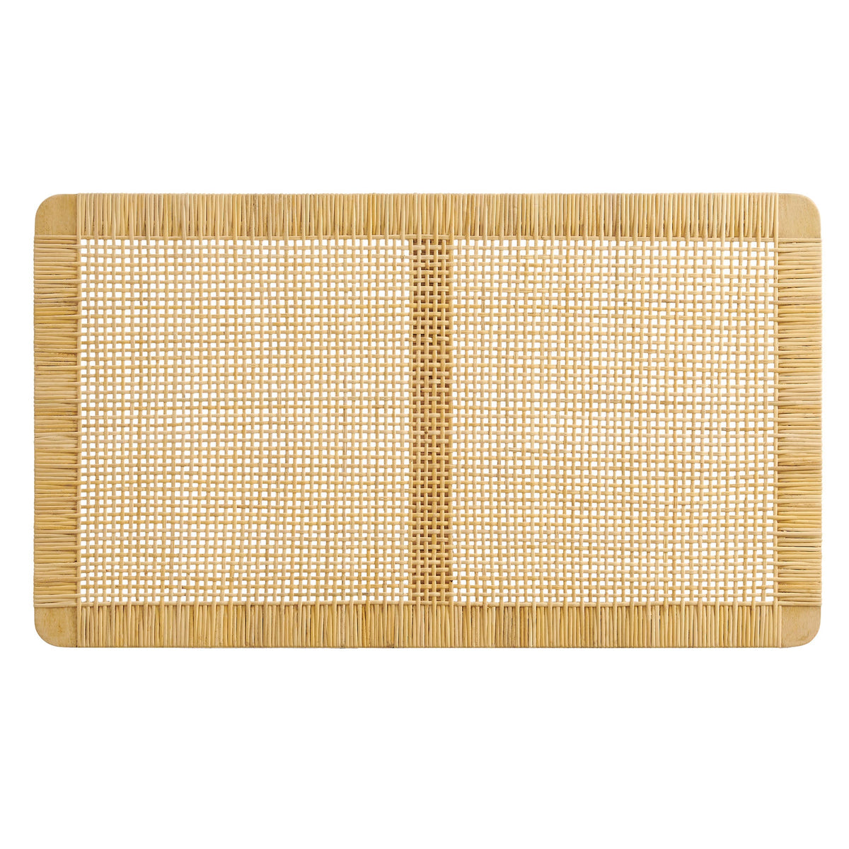 Sandy Natural Wall Mounted Wood and Rattan Twin Size Headboard - Ornate Home