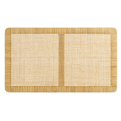Sandy Natural Wall Mounted Wood and Rattan Twin Size Headboard - Ornate Home