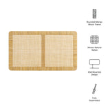 Sandy Natural Wall Mounted Wood and Rattan Twin Size Headboard - Ornate Home