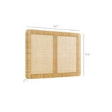Sandy Natural Wall Mounted Wood and Rattan Twin Size Headboard - Ornate Home