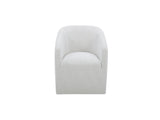 Sandy Off-White Rolling Dining Chair - Ornate Home