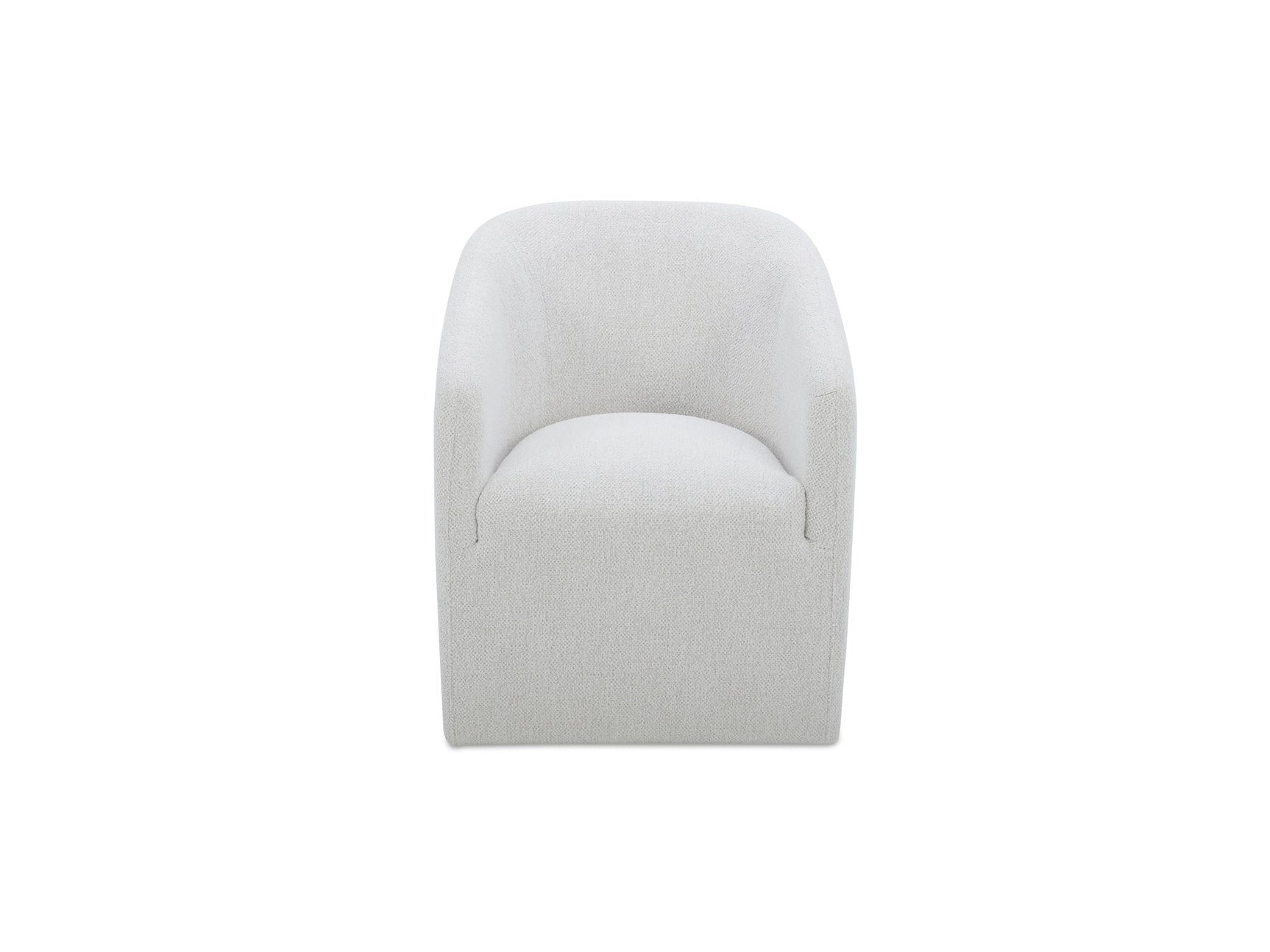 Sandy Off-White Rolling Dining Chair - Ornate Home
