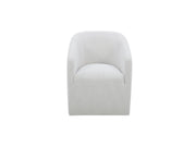 Sandy Off-White Rolling Dining Chair - Ornate Home