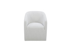 Sandy Off-White Rolling Dining Chair - Ornate Home