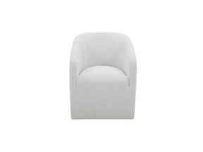 Sandy Off-White Rolling Dining Chair - Ornate Home