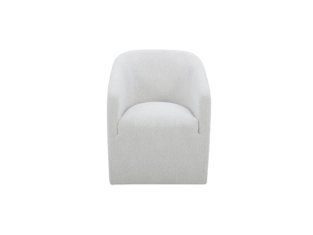 Sandy Off-White Rolling Dining Chair - Ornate Home