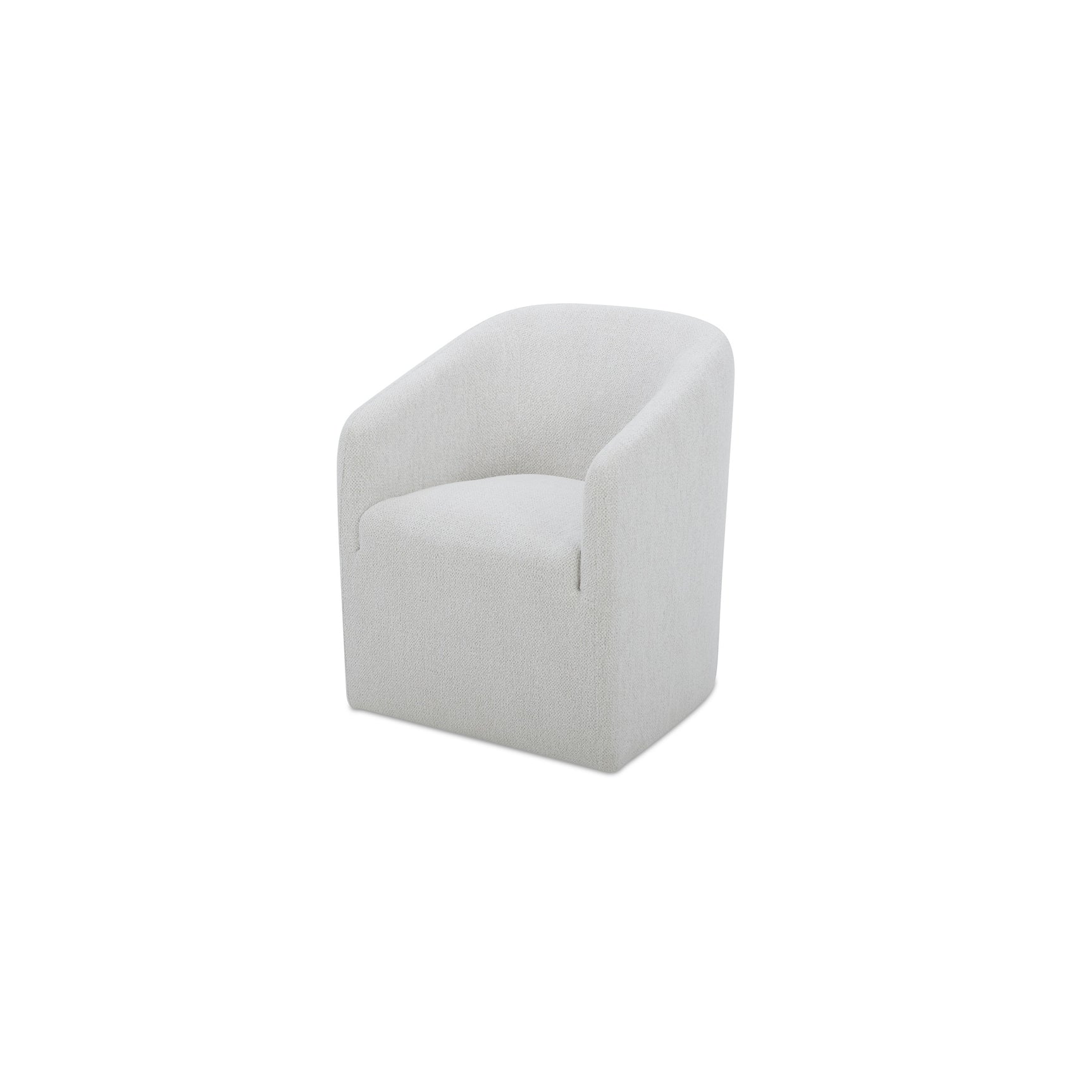 Sandy Off-White Rolling Dining Chair - Ornate Home