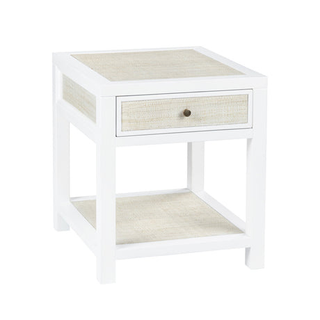 Sandy Shores White/Cream End Table - Ornate Home