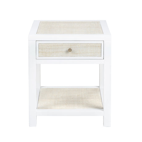 Sandy Shores White/Cream End Table - Ornate Home
