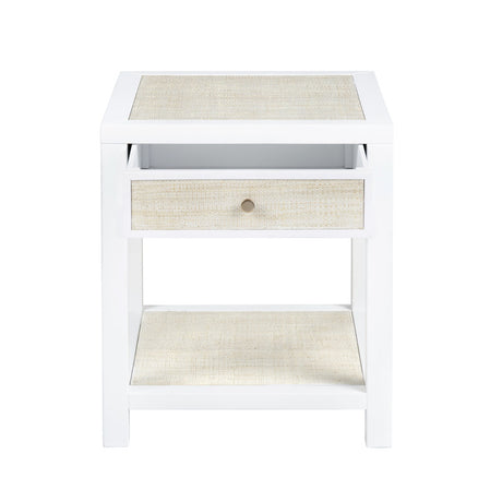 Sandy Shores White/Cream End Table - Ornate Home