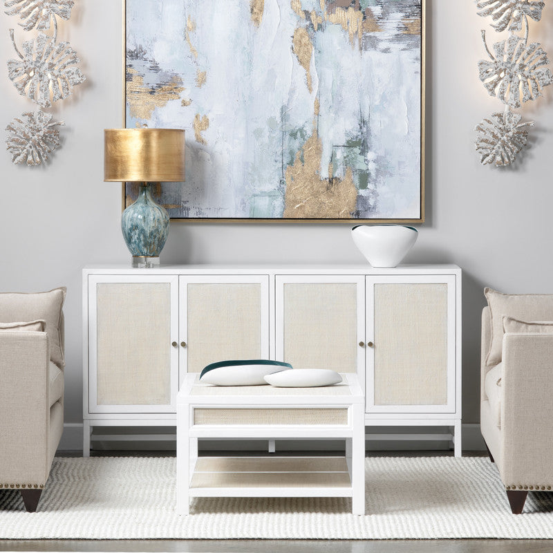 Sandy Shores White/Cream Four-Door Sideboard - Ornate Home