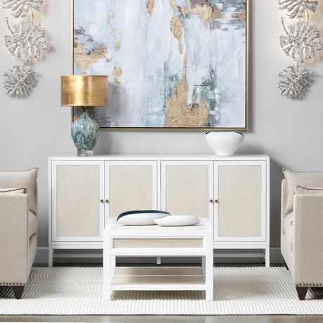 Sandy Shores White/Cream Four-Door Sideboard - Ornate Home