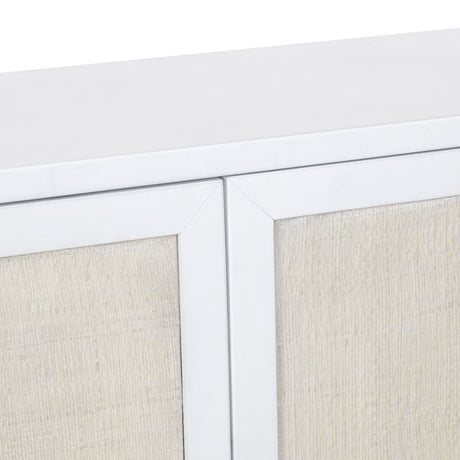 Sandy Shores White/Cream Four-Door Sideboard - Ornate Home