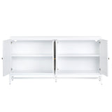 Sandy Shores White/Cream Four-Door Sideboard - Ornate Home
