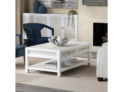 Sandy Shores White/Tan Cocktail Table - Ornate Home