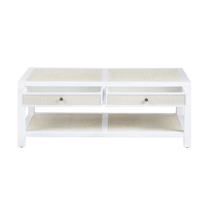 Sandy Shores White/Tan Cocktail Table - Ornate Home