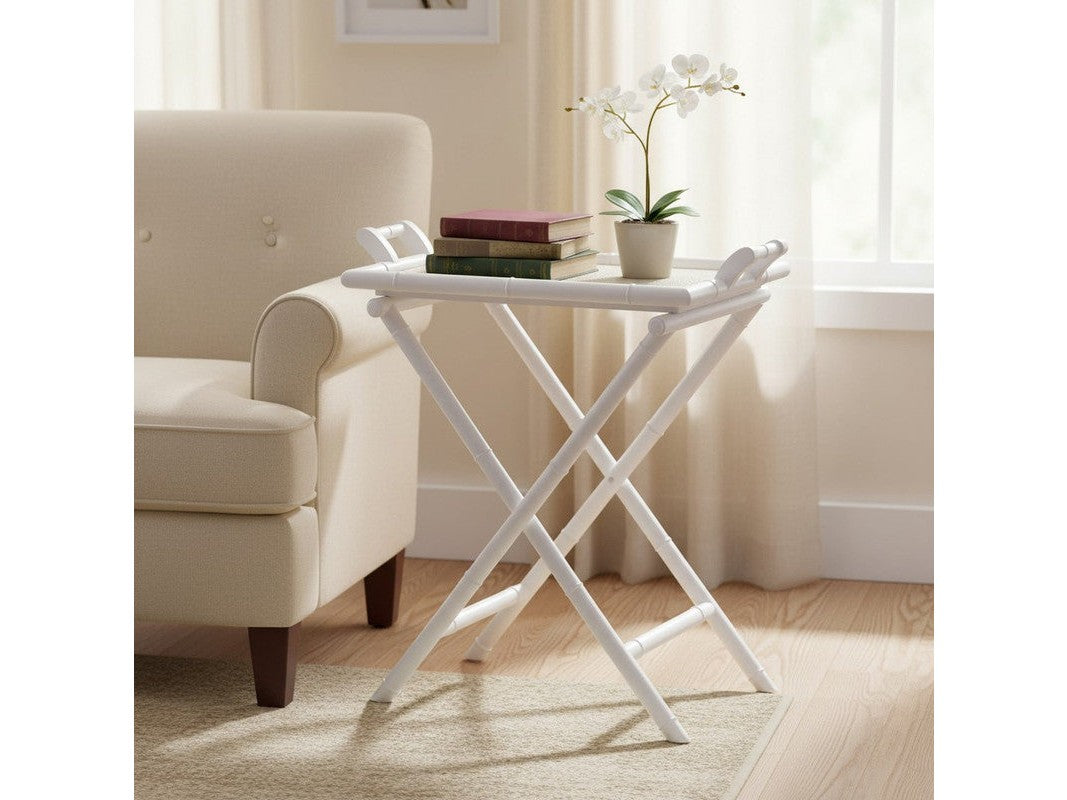 Sandy Shores White/Tan Tray Table - Ornate Home