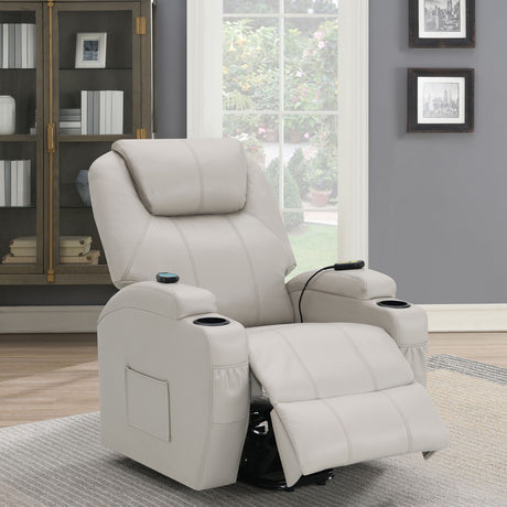 Sanger Champagne Power Lift Recliner - Ornate Home
