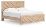 Sanginlane Tan King Panel Bed - Ornate Home