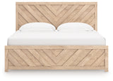 Sanginlane Tan King Panel Bed - Ornate Home