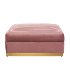 Sanguine Dusty Rose 4-Piece Channel Tufted Performance Velvet Modular Sectional Sofa - Ornate Home