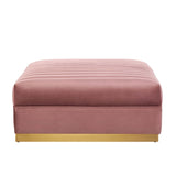 Sanguine Dusty Rose 5-Piece Channel Tufted Performance Velvet Modular Sectional Sofa - Ornate Home