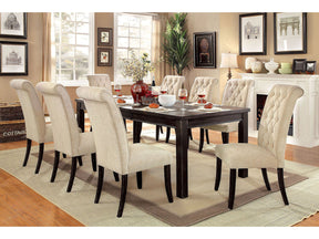 Sania Antique Black/Beige 9 Pc. Dining Room Set - Ornate Home