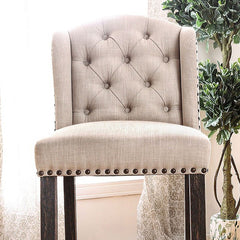 Sania Antique Black/Beige Bar Chair (Set of 2) - Ornate Home