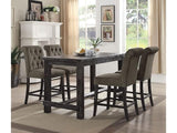 Sania Antique Black/Gray 5 Pc. Counter Height Table Set - Ornate Home