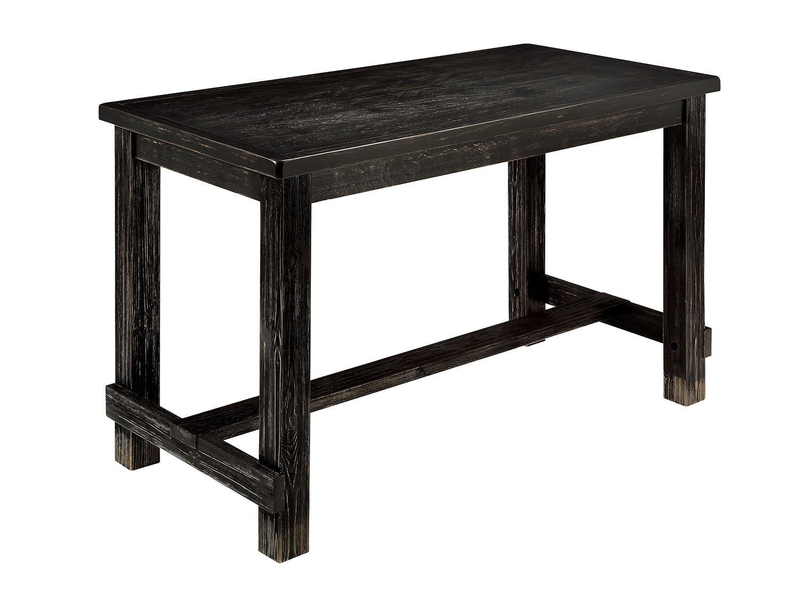 Sania Antique Black/Ivory 4 Pc. Counter Height Table Set w/ Bench - Ornate Home