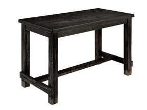 Sania Antique Black/Ivory 4 Pc. Counter Height Table Set w/ Bench - Ornate Home