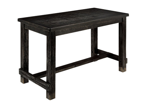 Sania Antique Black/Ivory 4 Pc. Counter Height Table Set w/ Bench - Ornate Home