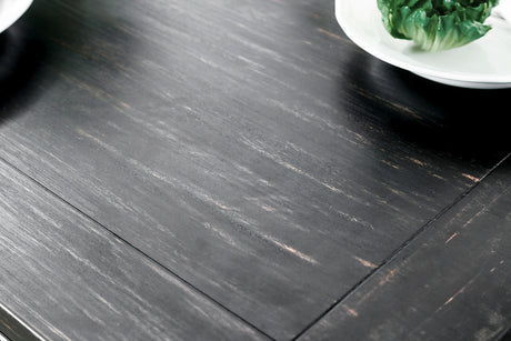 Sania Antique Black/Ivory 7 Pc. Dining Room Set - Ornate Home