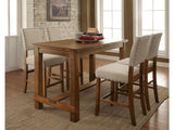 Sania Rustic Oak 5 Pc. Counter Height Dining Room Set - Ornate Home