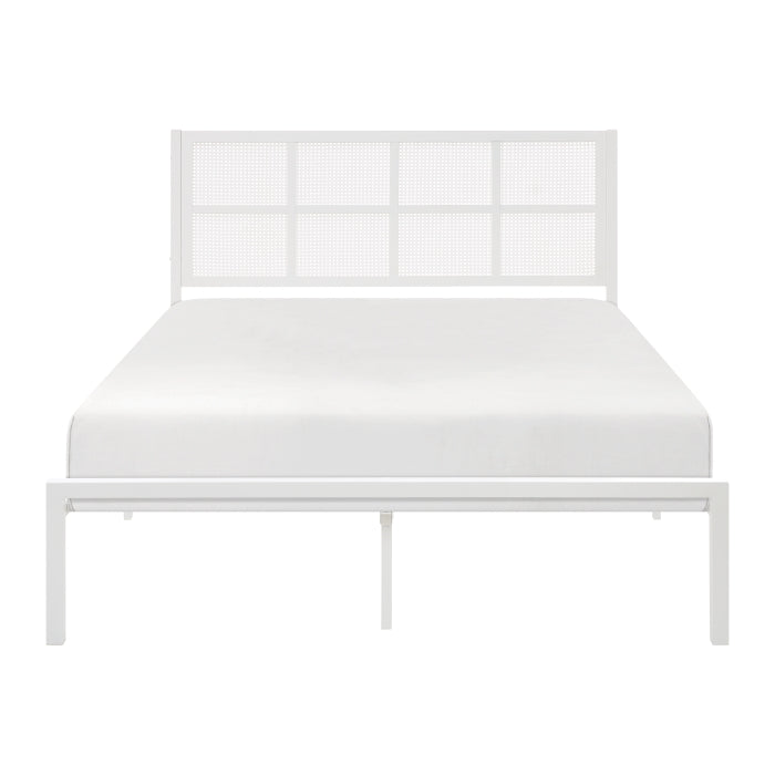 Sanibel White Eastern King Platform Bed - Ornate Home
