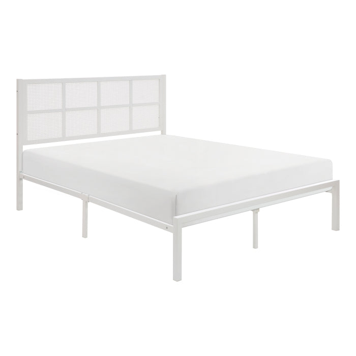 Sanibel White Eastern King Platform Bed - Ornate Home