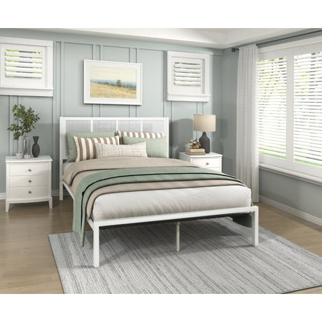 Sanibel White Queen Platform Bed - Ornate Home