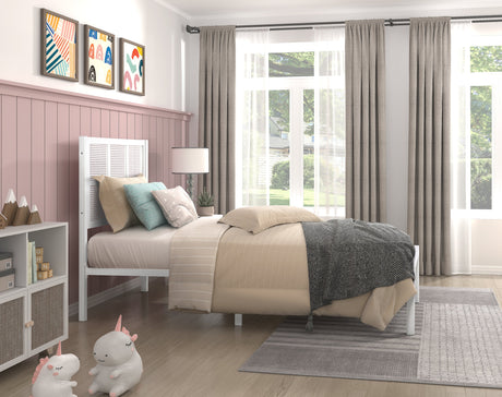 Sanibel White Twin Platform Bed - Ornate Home