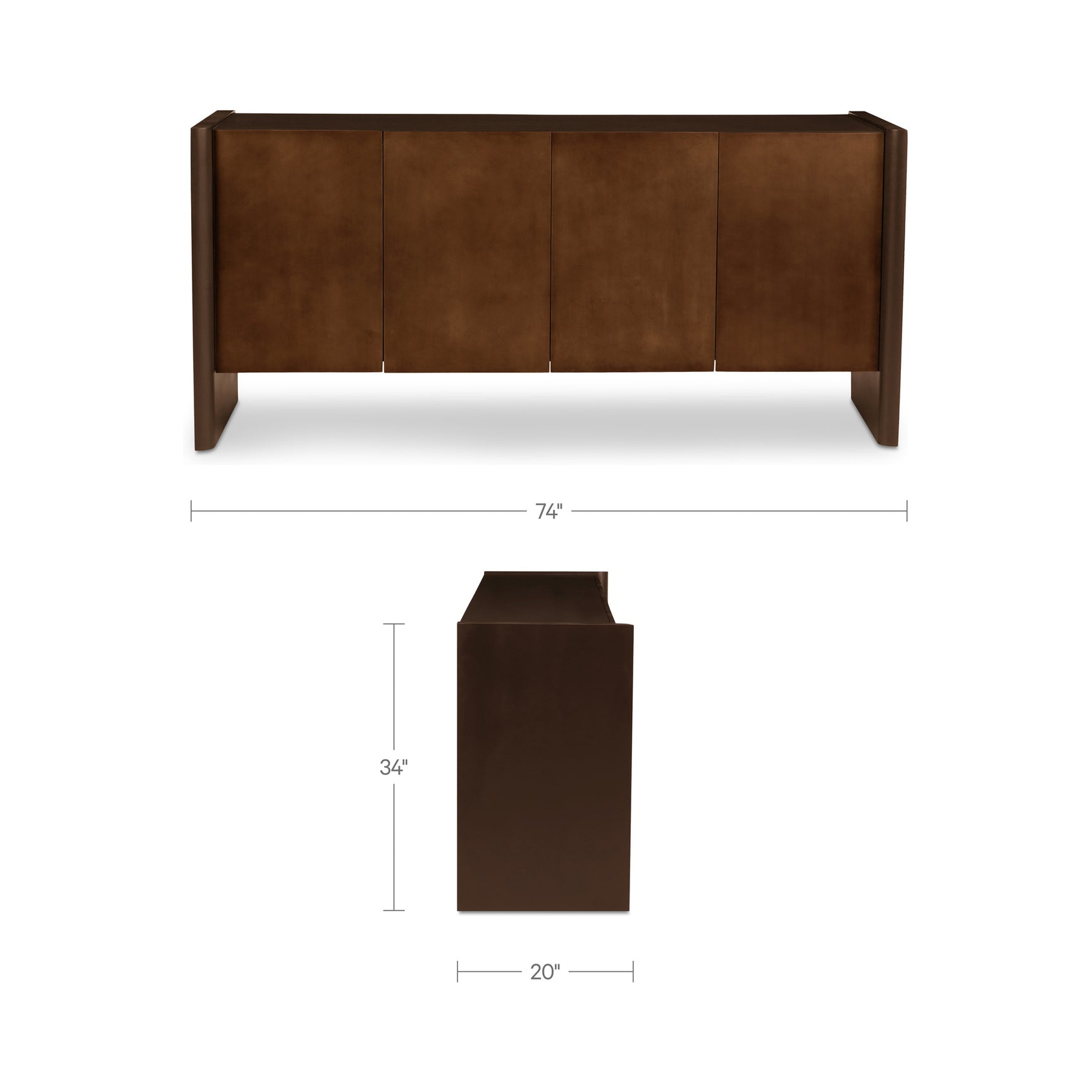 Sanna Aged Brass Sideboard - Ornate Home