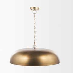 Sanne Antiqued Gold/Silver Metal Foil Wide Pendant Light - Ornate Home