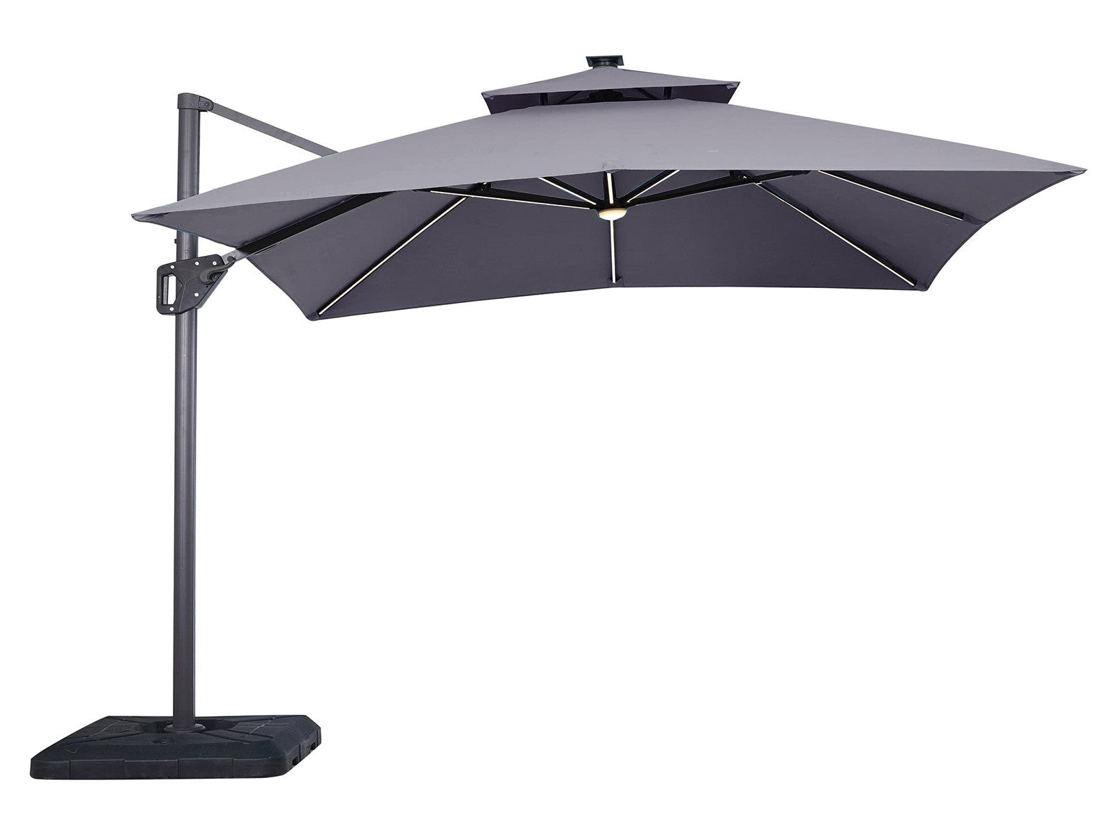 Sano Gray Square Umbrella - Ornate Home