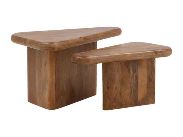 Sansa Brown Coffee Table (Set of 2) - Ornate Home