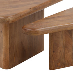 Sansa Brown Coffee Table (Set of 2) - Ornate Home